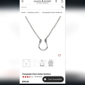 James Avery Charm Holder Necklace 16inches